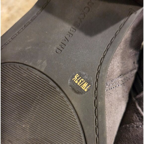 Lucky Brand LK-Bahrie Oiled Suede Titanium Bootie Women's Size 7W Gray - Picture 10 of 13